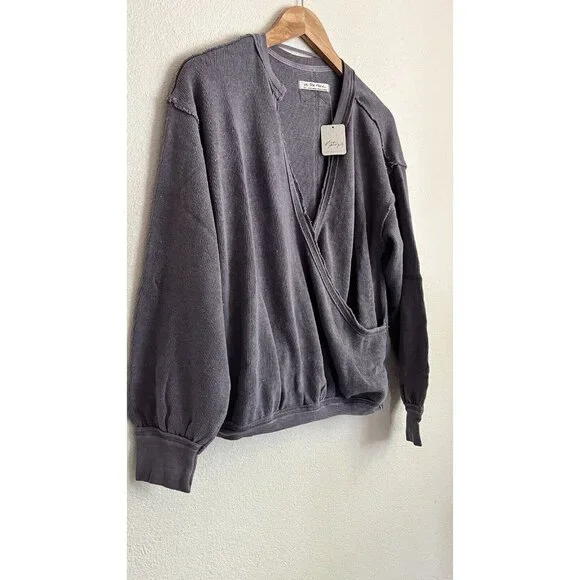 Free People, Anyway Tee- Misty Plum, Size Small. New. - Picture 3 of 7